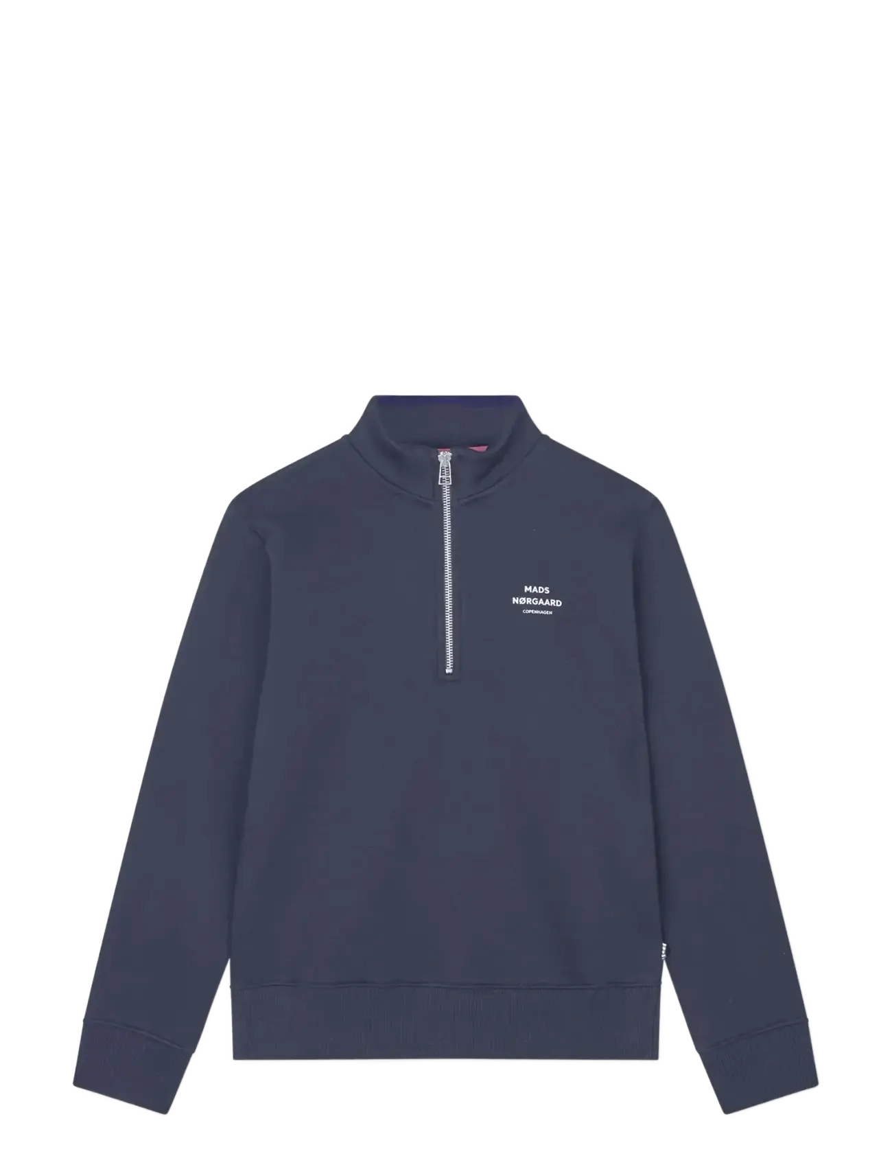 Mads Nørgaard Mix Sweat Crewie Half Zip Sweatshirt - Sweatshirts & Hættetrøjer - SKY CAPTAIN / navy