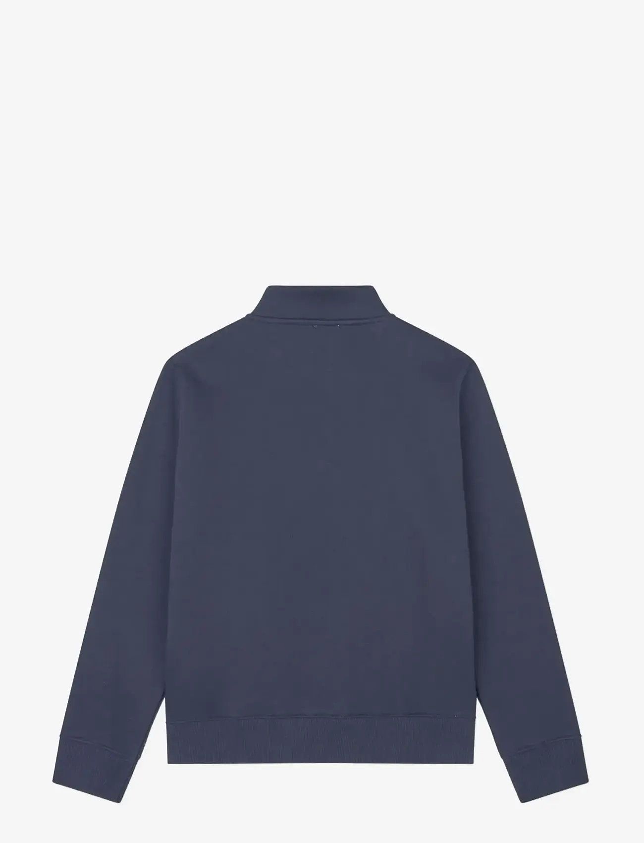 Mads Nørgaard - Mix Sweat Crewie Half Zip Sweatshirt - sweatshirts - sky captain - 1