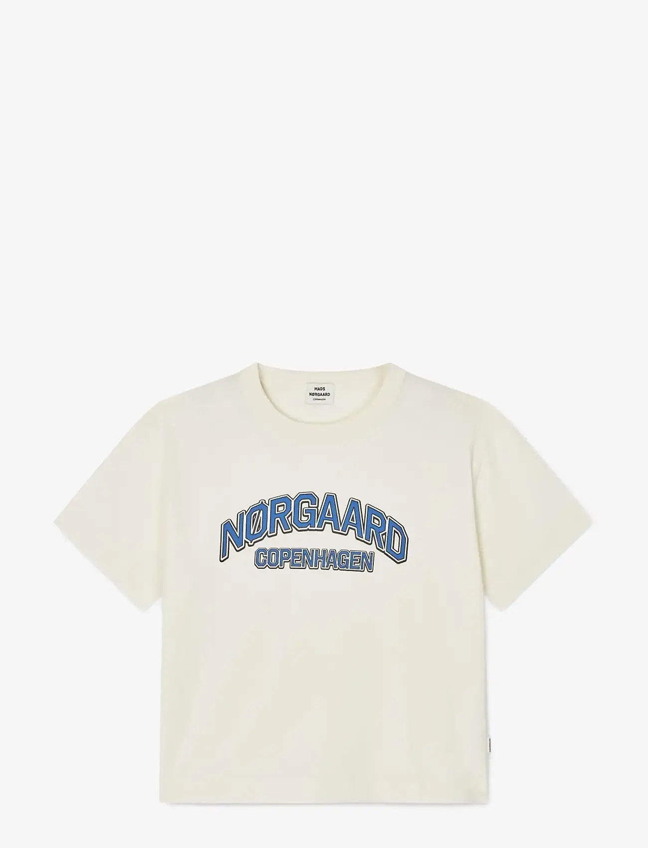 Mads Nørgaard - Dry Single Tristi Tee - kortärmade t-shirts - vanilla ice/bright cobalt - 0