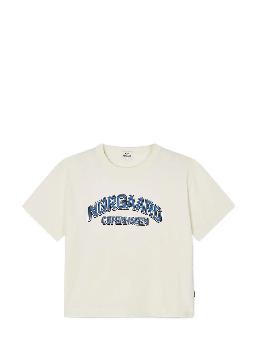 Mads Nørgaard - Dry Single Tristi Tee - kortærmede t-shirts - vanilla ice/bright cobalt - 0