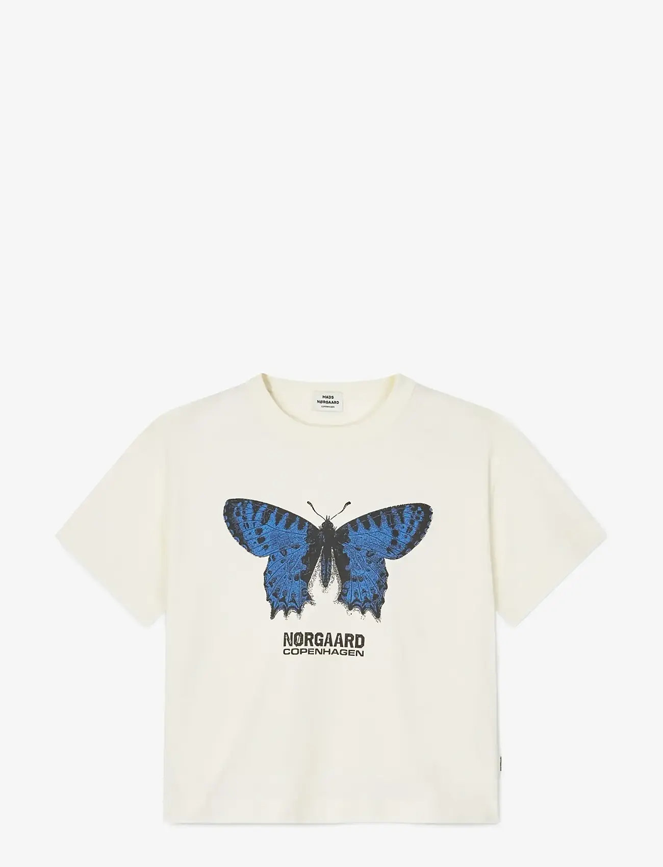Mads Nørgaard - Dry Single Tristi Tee - kortærmede t-shirts - vanilla ice/butterfly - 0