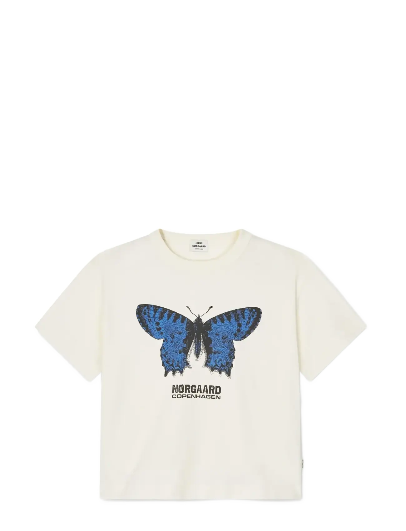 Mads Nørgaard Dry Single Tristi Tee - Mads Nørgaard - VANILLA ICE/BUTTERFLY / cream