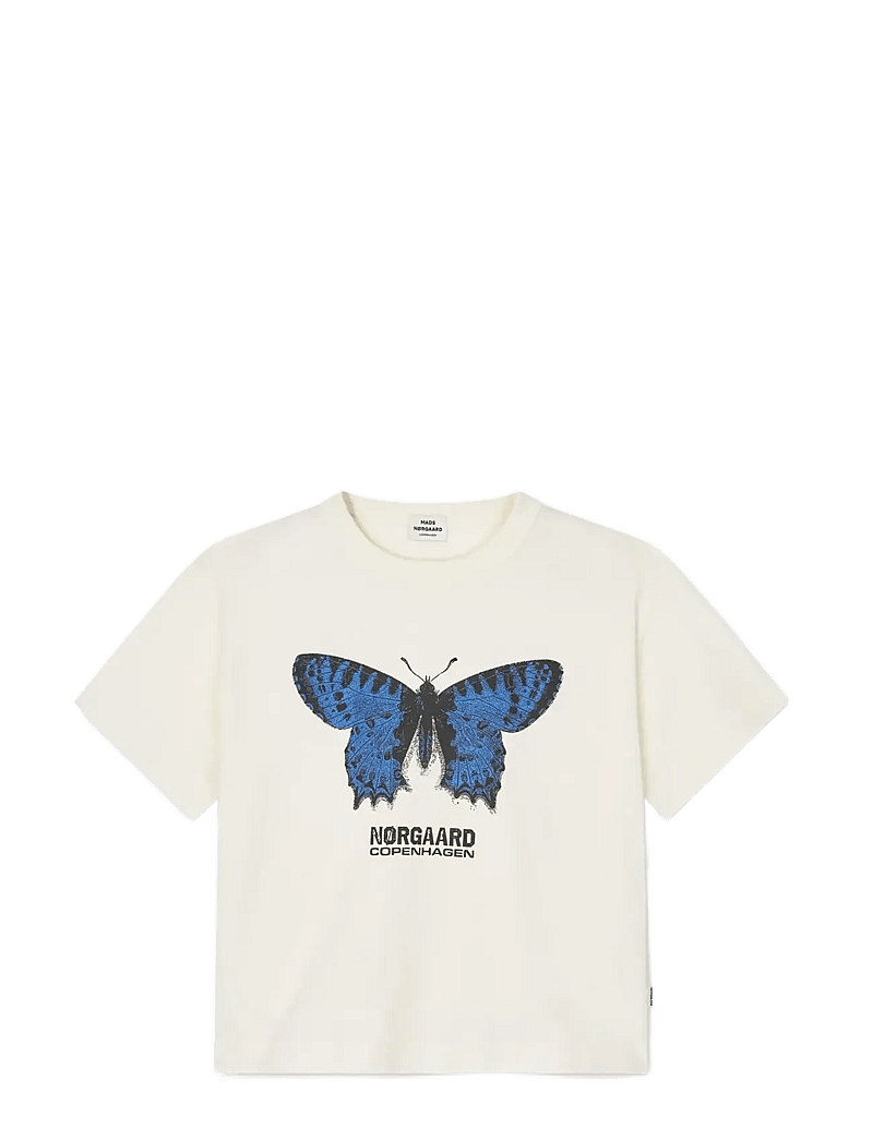 Mads Nørgaard - Dry Single Tristi Tee - kortærmede t-shirts - vanilla ice/butterfly - 0