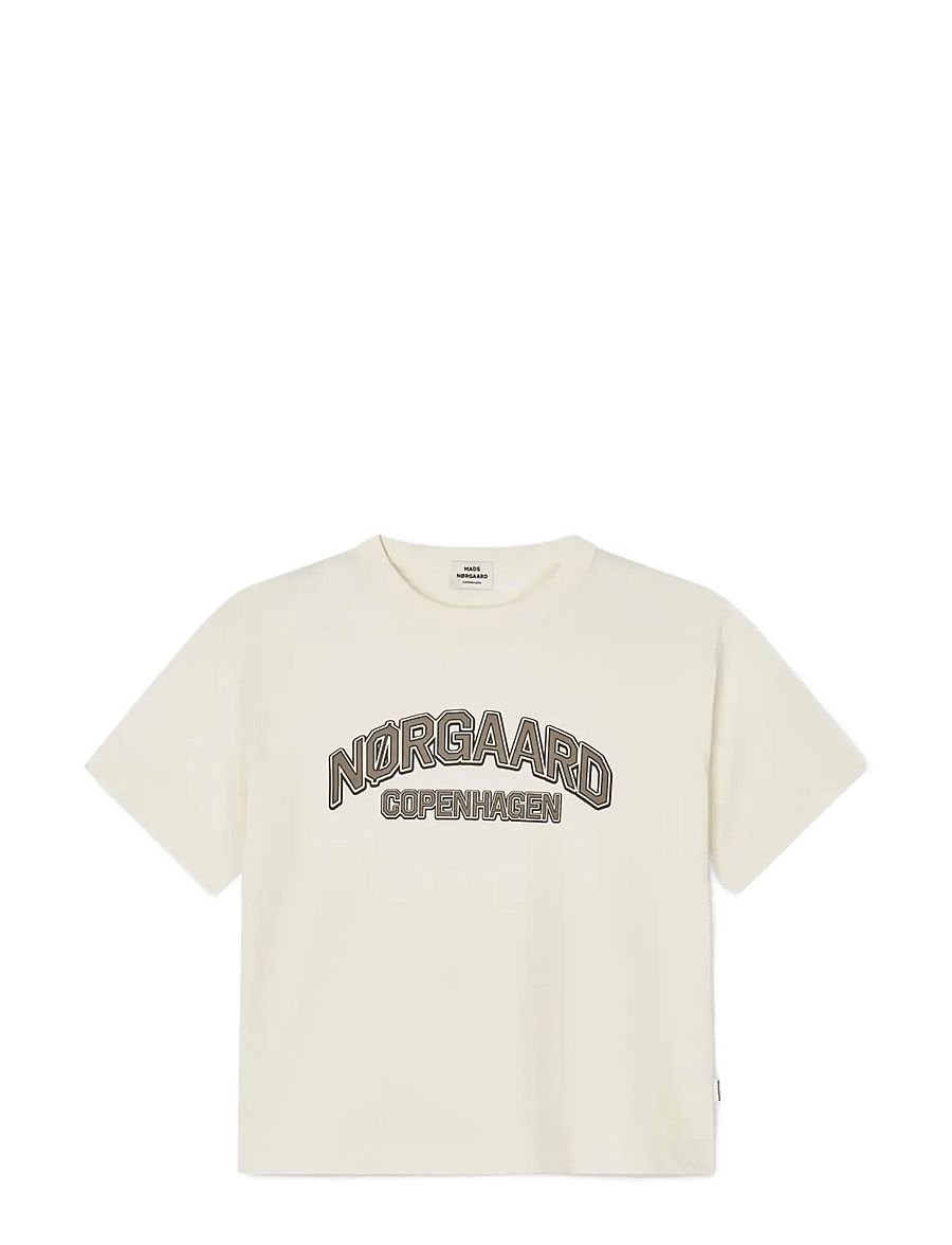 Mads Nørgaard - Dry Single Tristi Tee - kortärmade t-shirts - vanilla ice/walnut - 0