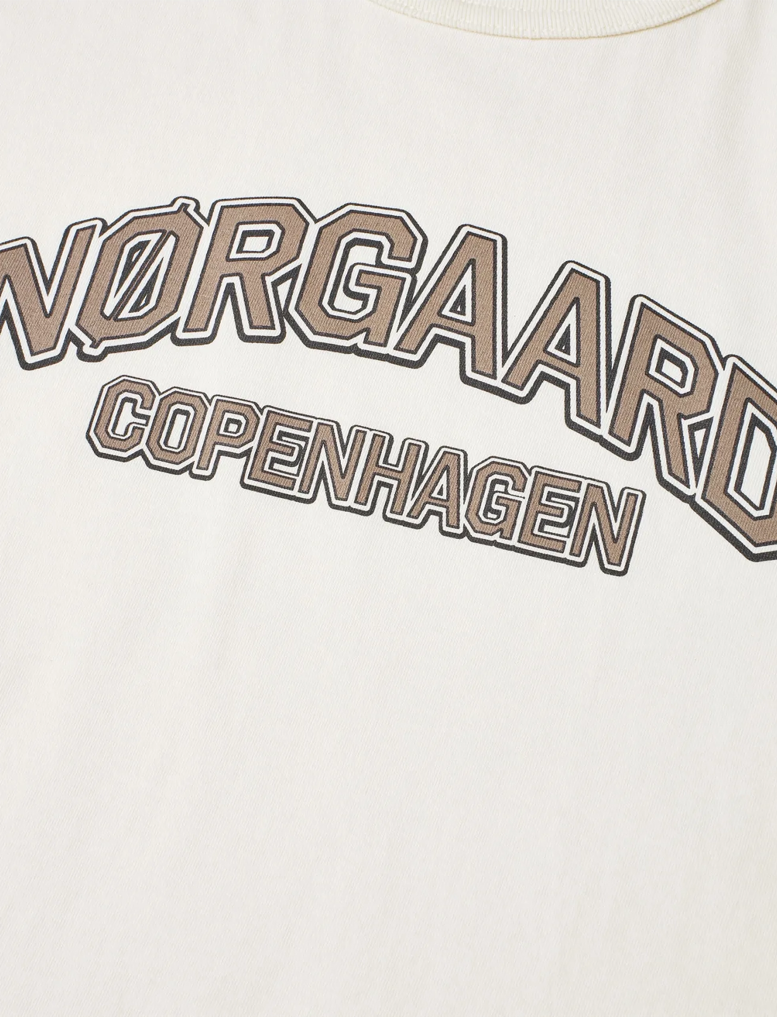 Mads Nørgaard - Dry Single Tristi Tee - short-sleeved t-shirts - vanilla ice/walnut - 2