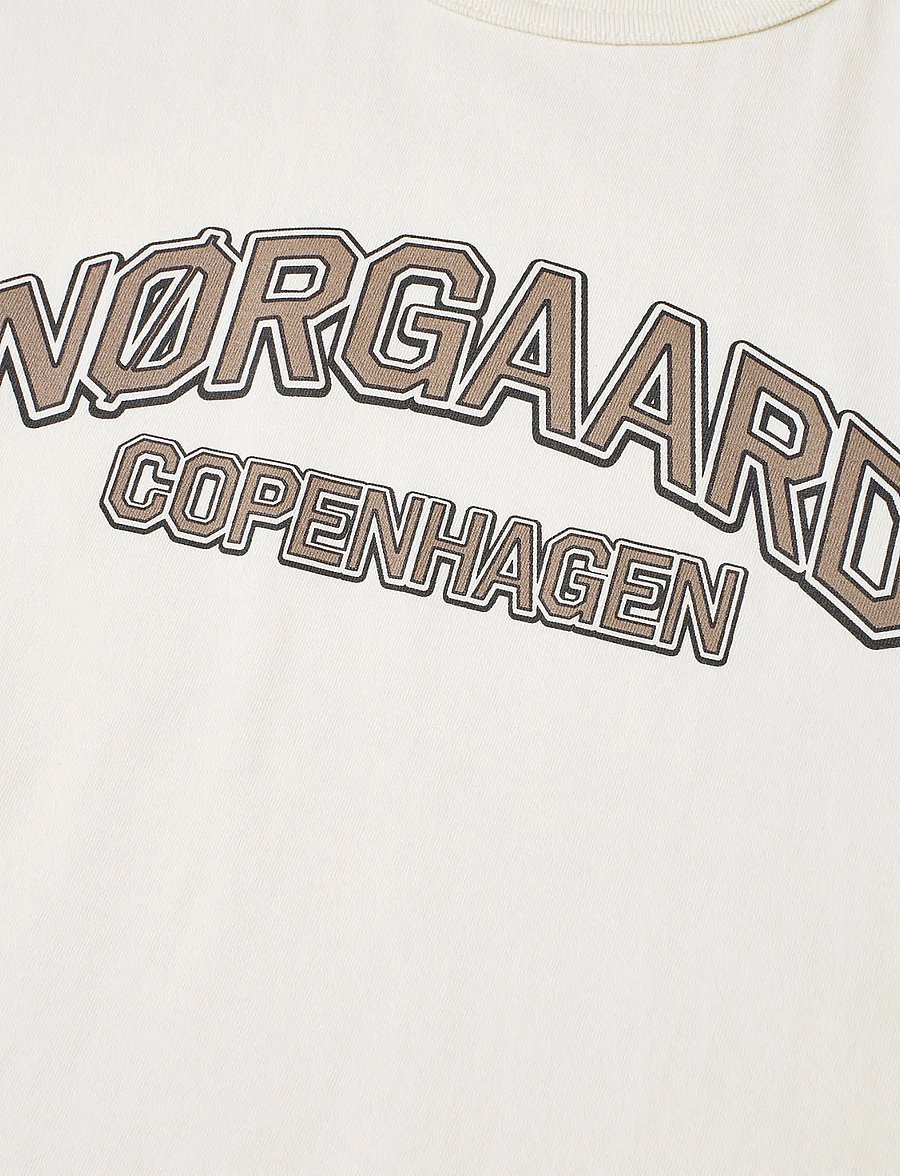 Mads Nørgaard - Dry Single Tristi Tee - kortärmade t-shirts - vanilla ice/walnut - 2