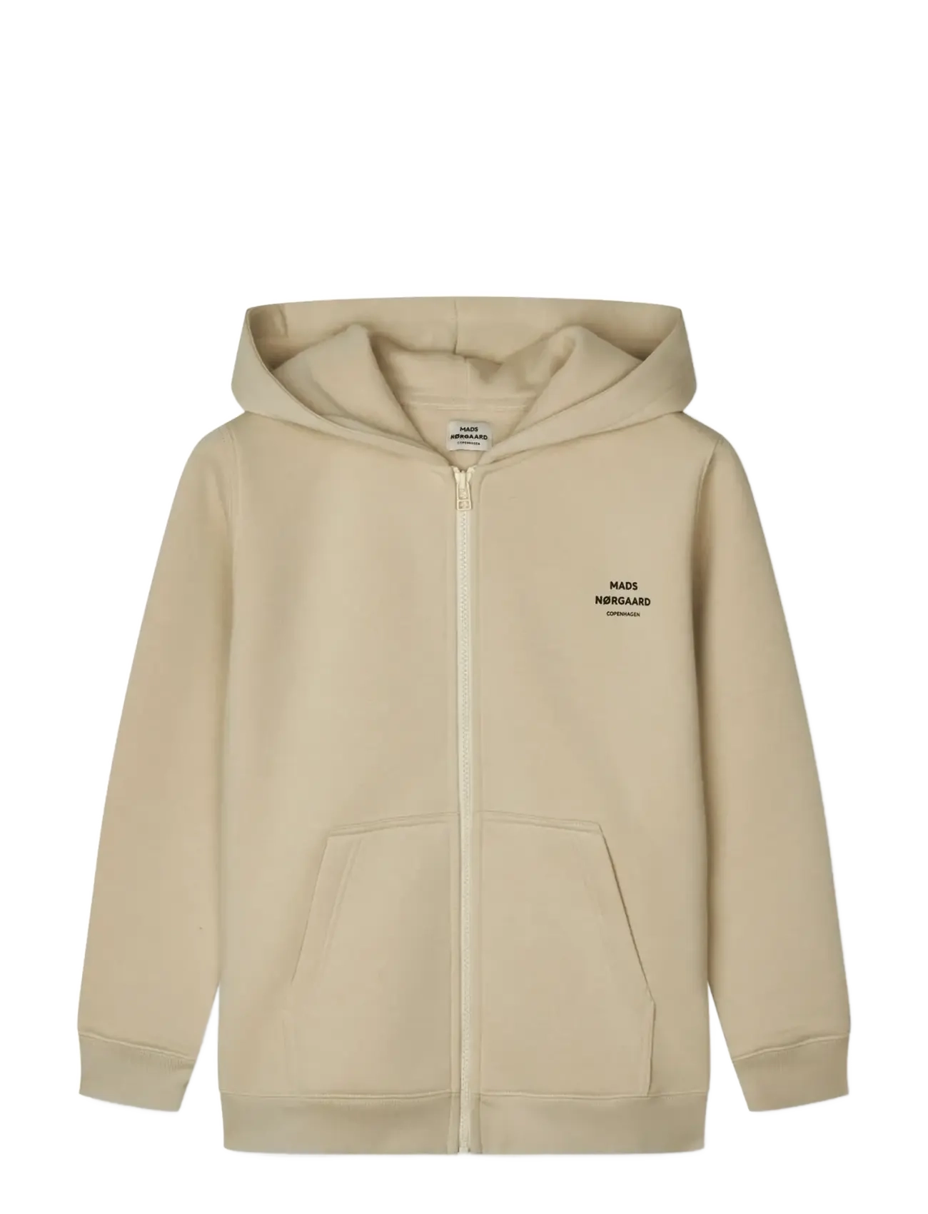 Mads Nørgaard Standard Hudini Zip Sweatshirt - Sweatshirts & Hættetrøjer - CASTLE WALL / beige
