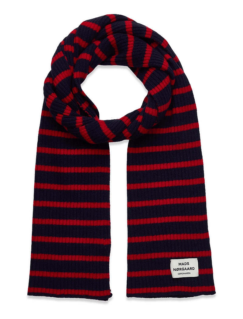 Mads Nørgaard - Yota Grafenau Scarf - halstørklæder - parisian night/high risk red - 0