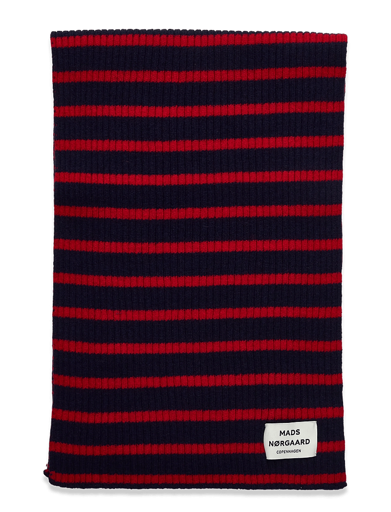 Mads Nørgaard - Yota Grafenau Scarf - halstørklæder - parisian night/high risk red - 1