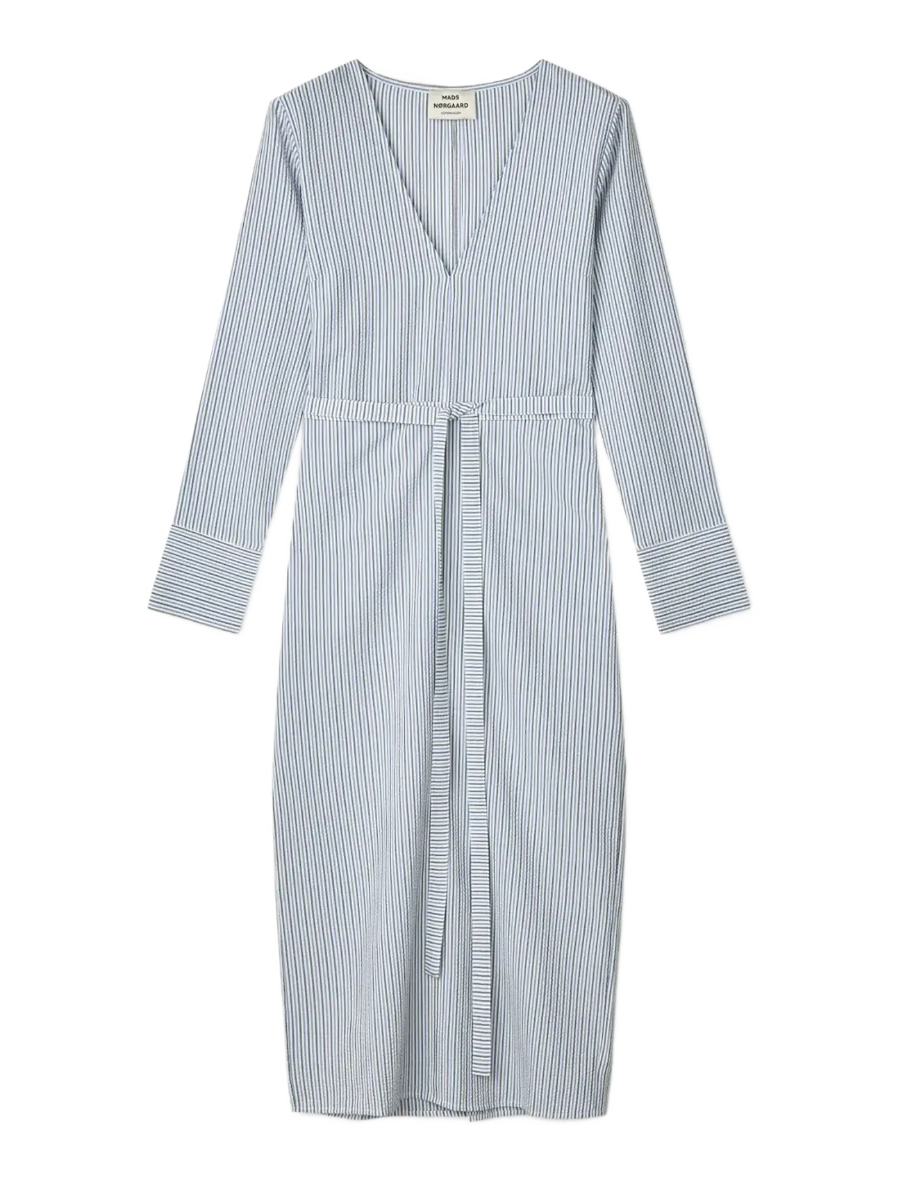 Mads Nørgaard Soft Crease Oda Dress - Maksikleidid - SKY CAPTAIN/BRIGHT COBALT/VANI / blue