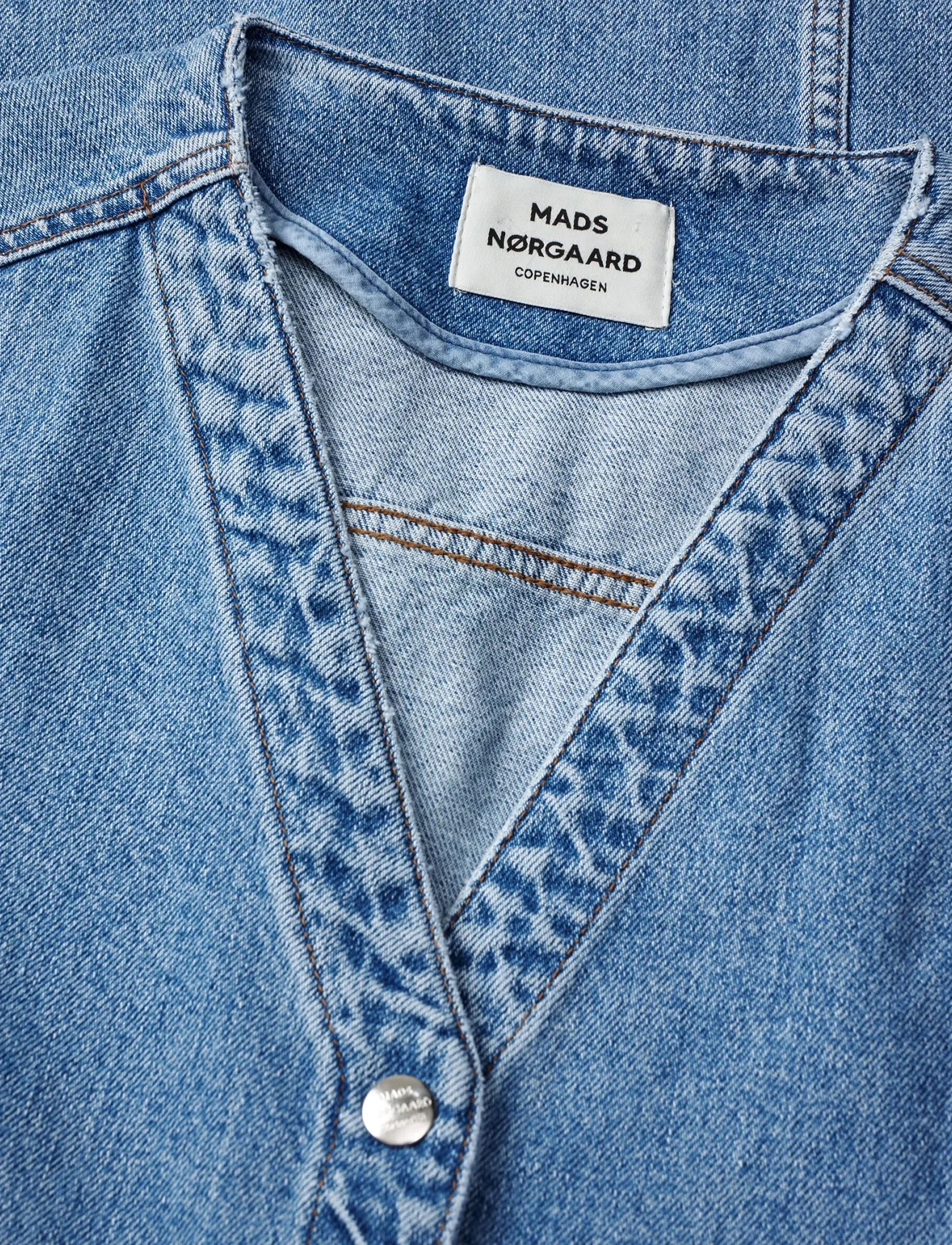 Mads Nørgaard - Luke Denim Vigga Dress - korte kjoler - blue vintage - 3