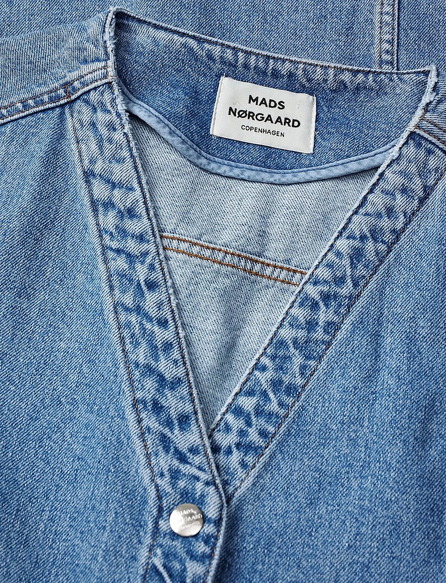 Mads Nørgaard - Luke Denim Vigga Dress - korta klänningar - blue vintage - 3