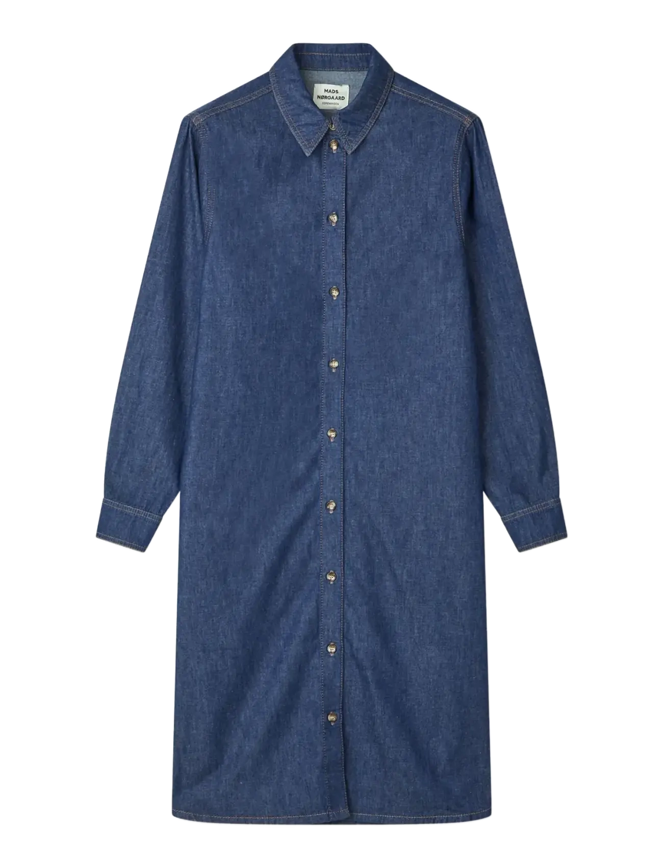 Mads Nørgaard Air Denim Crissy Dress - Skjortekjoler - MID BLUE DENIM / blue