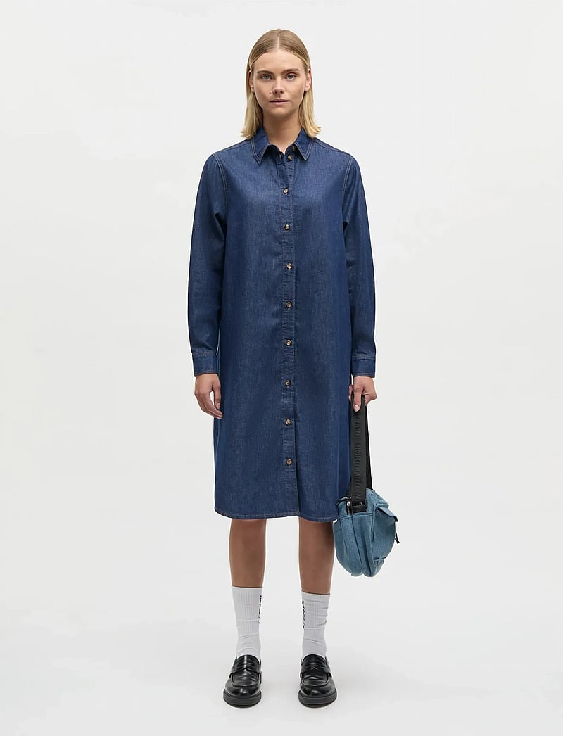 Mads Nørgaard - Air Denim Crissy Dress - hemdkleider - mid blue denim - 0