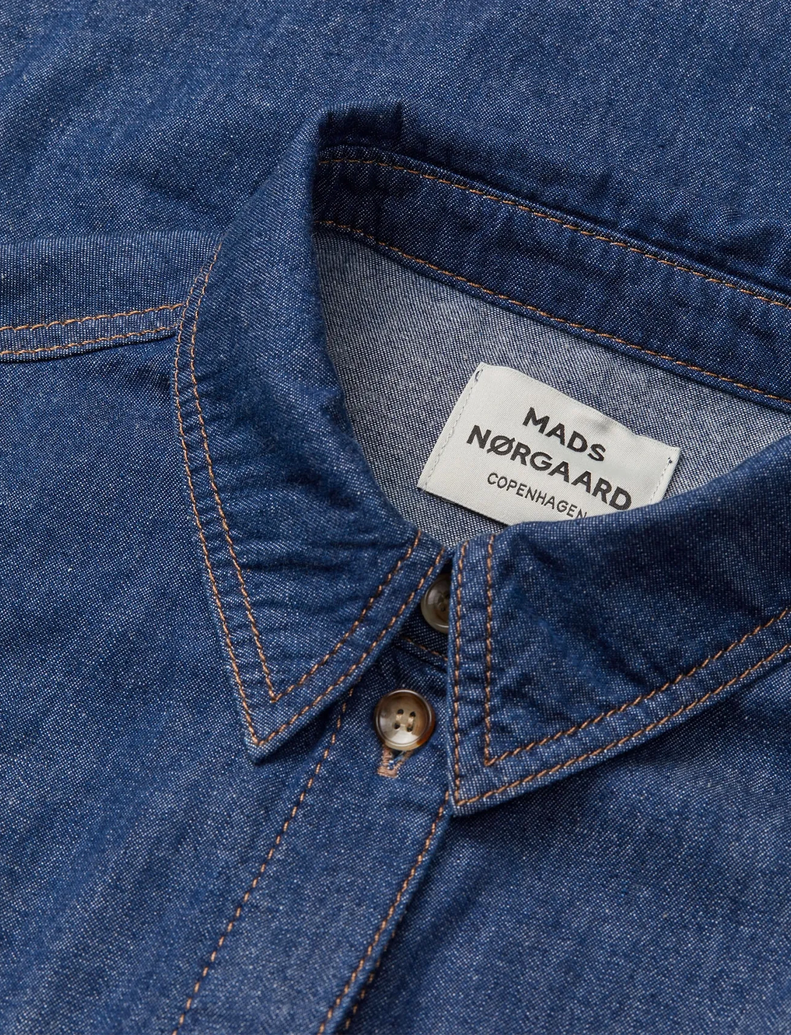 Mads Nørgaard - Air Denim Crissy Dress - skjortekjoler - mid blue denim - 3