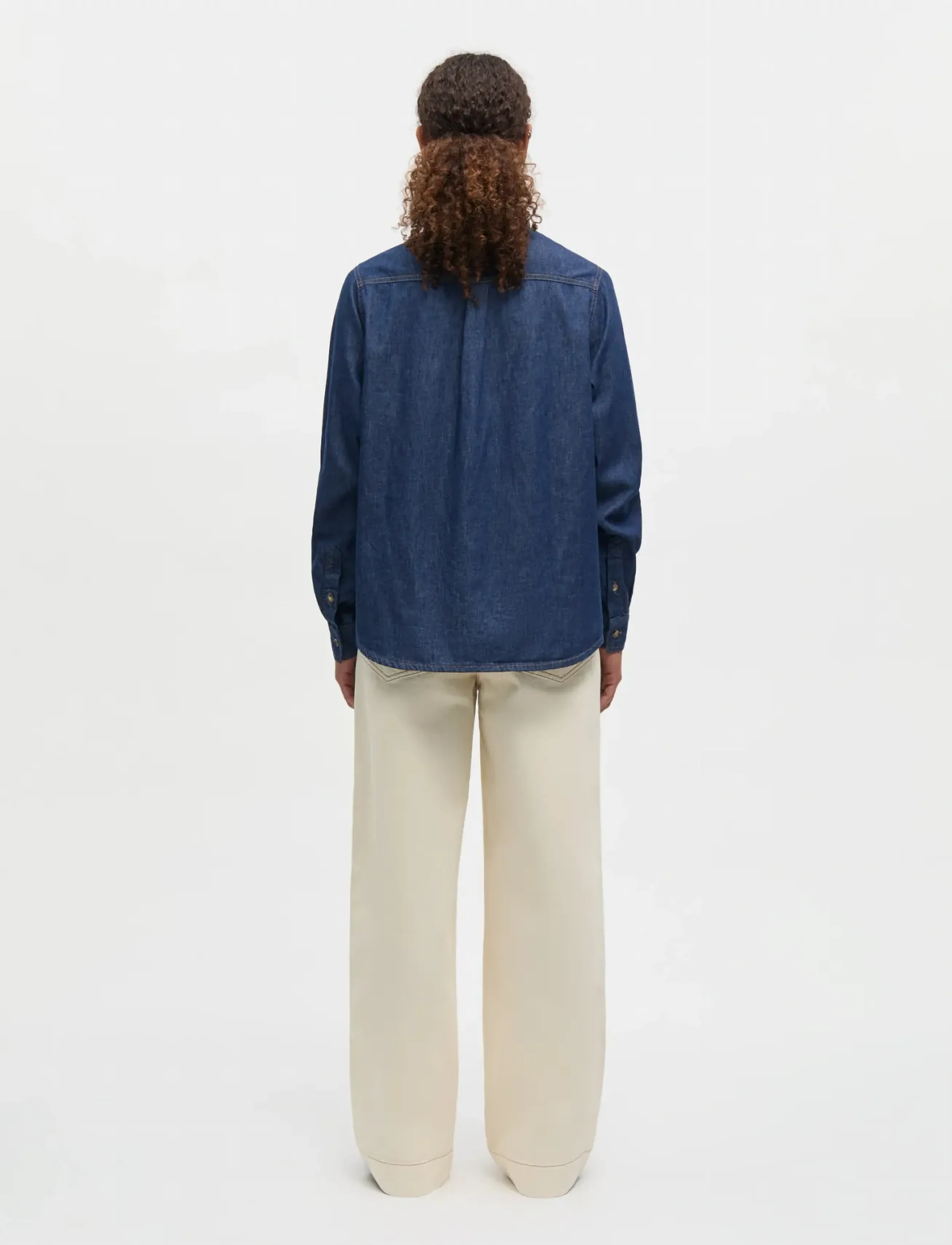 Mads Nørgaard - Air Denim Crani Shirt - denimskjorter - mid blue denim - 2