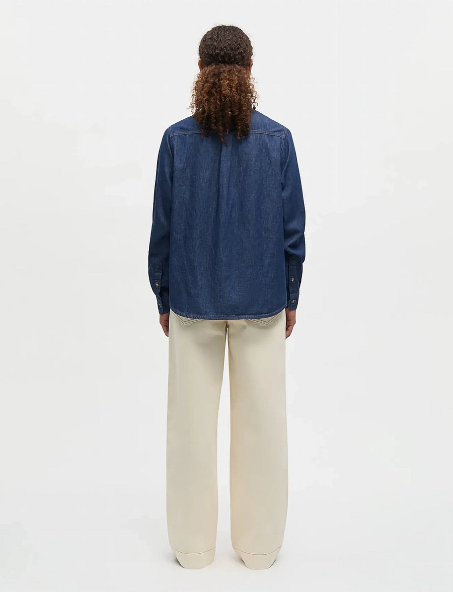 Mads Nørgaard - Air Denim Crani Shirt - džinsiniai marškiniai - mid blue denim - 2