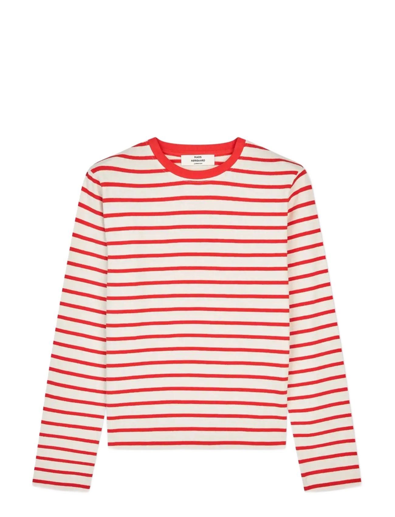 Mads Nørgaard Pablo Maggie Tee LS - Kläder - VANILLA ICE/FIERY RED / red