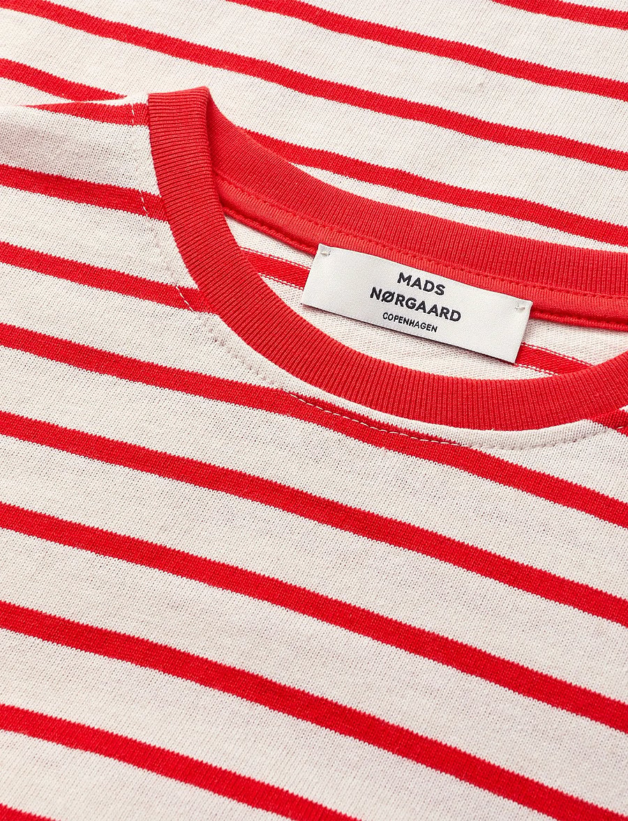 Mads Nørgaard - Pablo Maggie Tee LS - pikkade varrukatega topid - vanilla ice/fiery red - 1