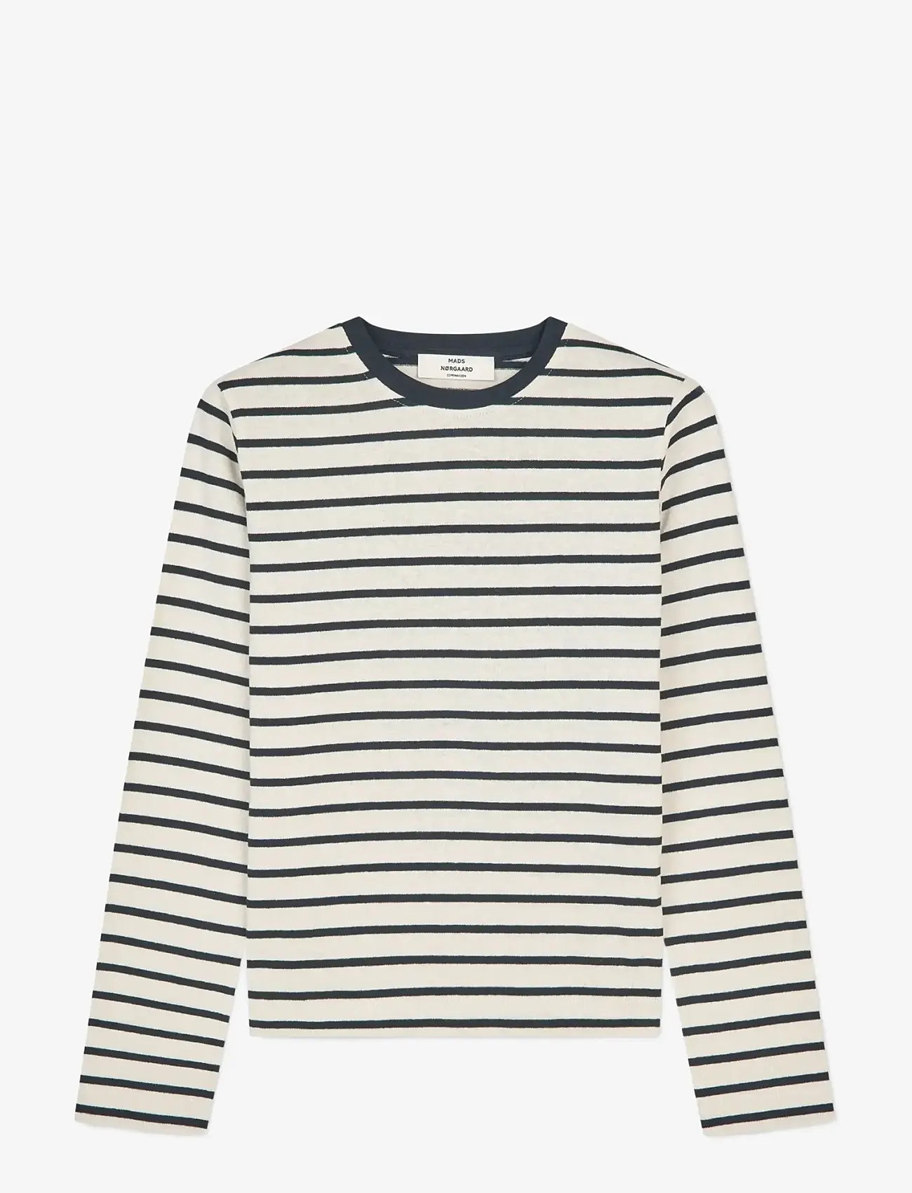 Mads Nørgaard - Pablo Maggie Tee LS - long-sleeved tops - vanilla ice/sky captain - 1