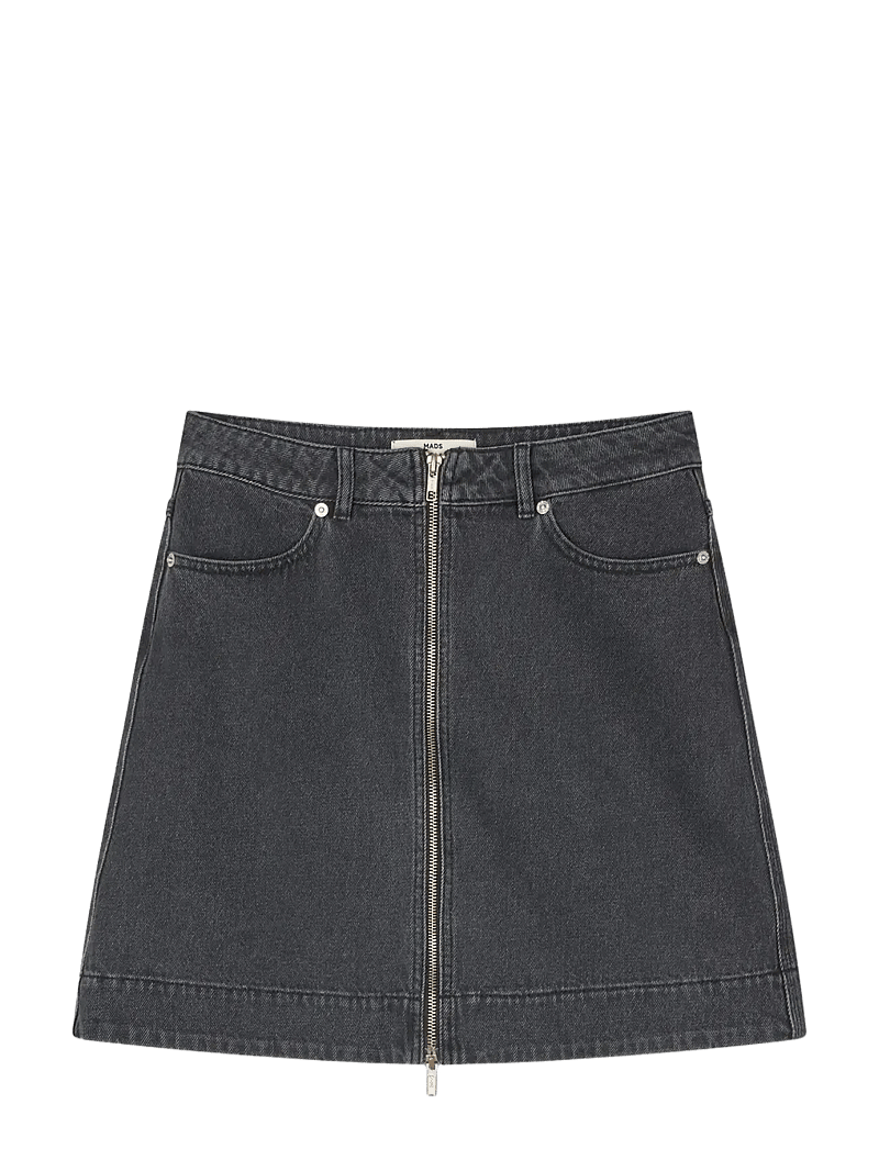 Mads Nørgaard - Luke Black Denim Riva Skirt - jeanskjolar - black vintage - 1