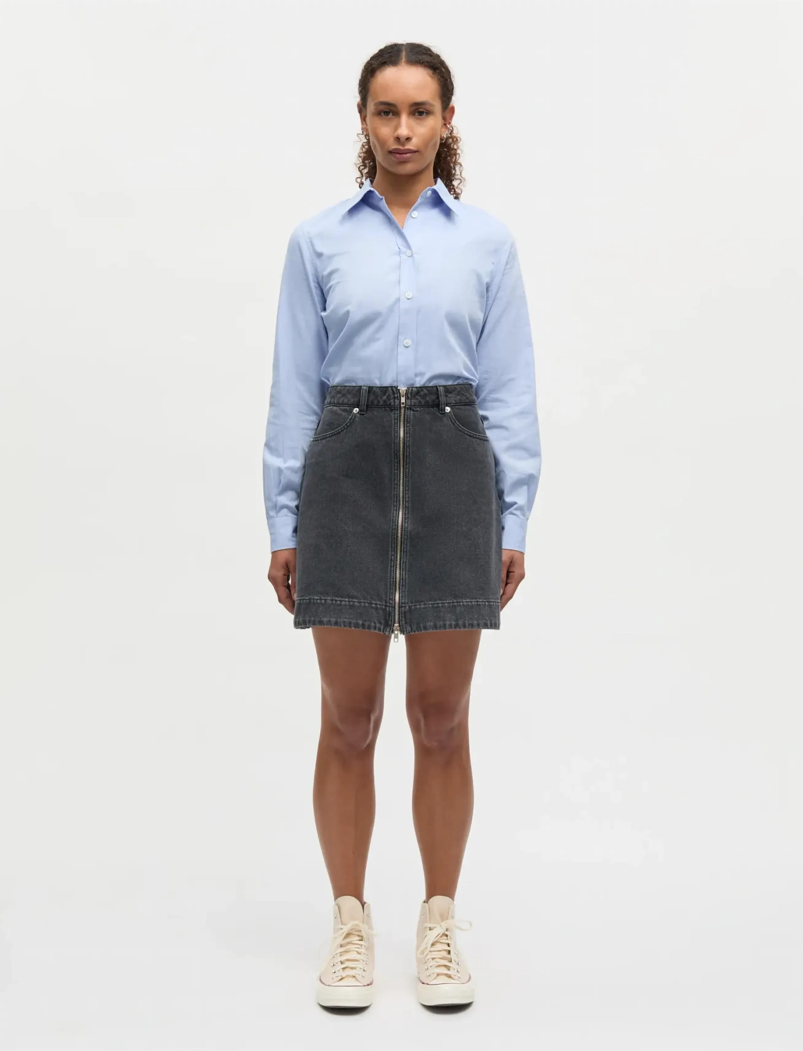Mads Nørgaard Luke Black Denim Riva Skirt - Jeansröcke - BLACK VINTAGE / black