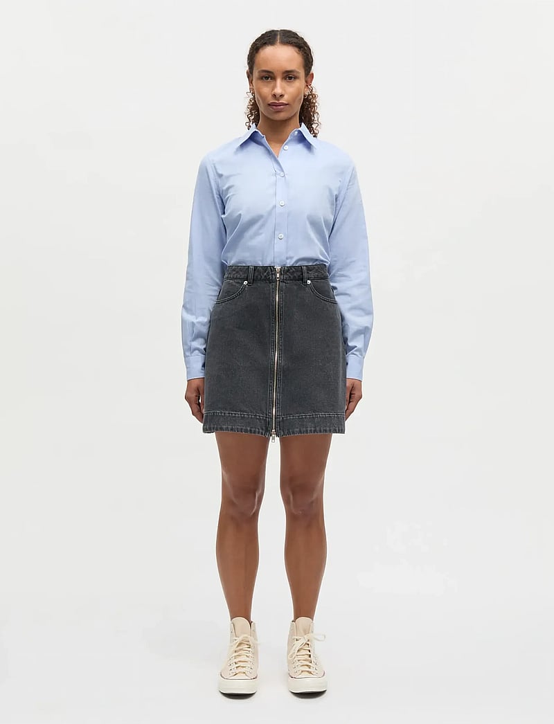 Mads Nørgaard - Luke Black Denim Riva Skirt - jeanskjolar - black vintage - 0