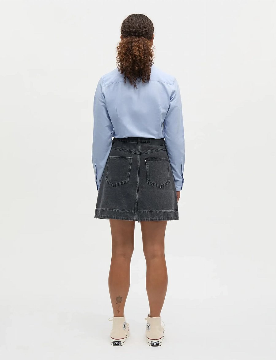 Mads Nørgaard - Luke Black Denim Riva Skirt - jeansröcke - black vintage - 2