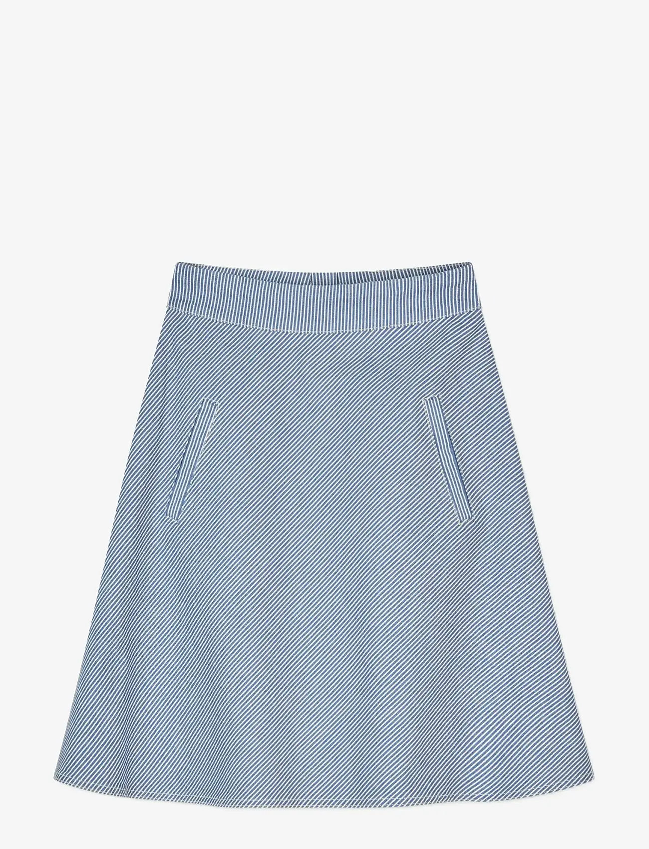Mads Nørgaard - Hickory Punk Stelly Skirt - midi nederdele - bright cobalt - 1
