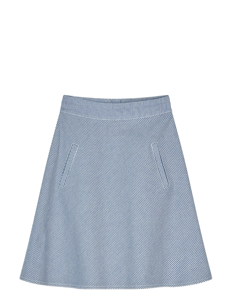 Mads Nørgaard - Hickory Punk Stelly Skirt - midi nederdele - bright cobalt - 1