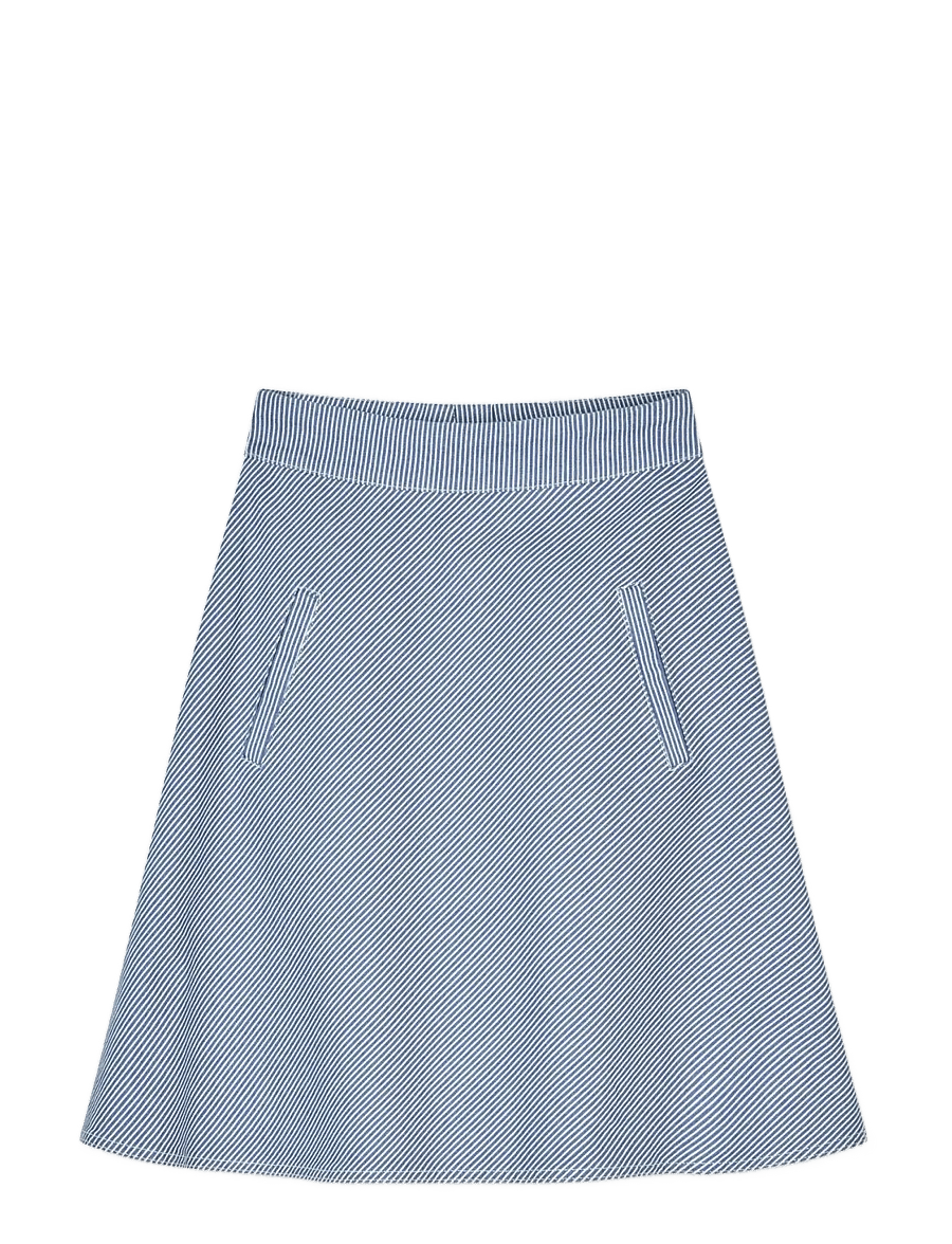 Mads Nørgaard - Hickory Punk Stelly Skirt - midi nederdele - bright cobalt - 1