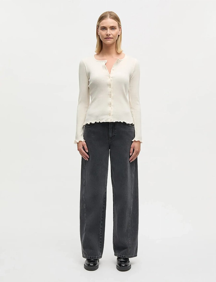 Mads Nørgaard - 4x2 Teco Amy Cardigan - strickjacken - almond oil - 0