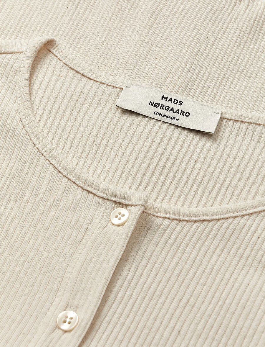 Mads Nørgaard - 4x2 Teco Amy Cardigan - strickjacken - almond oil - 3