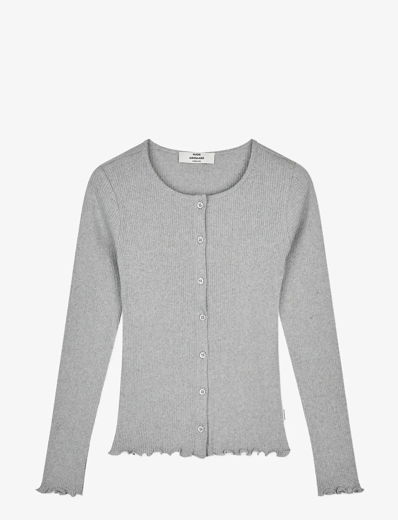 Mads Nørgaard - 4x2 Teco Amy Cardigan - cardigans - grey melange - 1