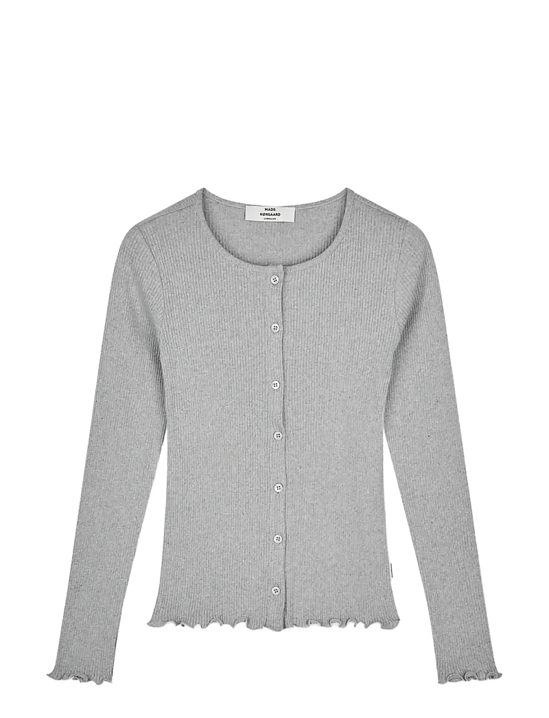 Mads Nørgaard - 4x2 Teco Amy Cardigan - cardigans - grey melange - 1
