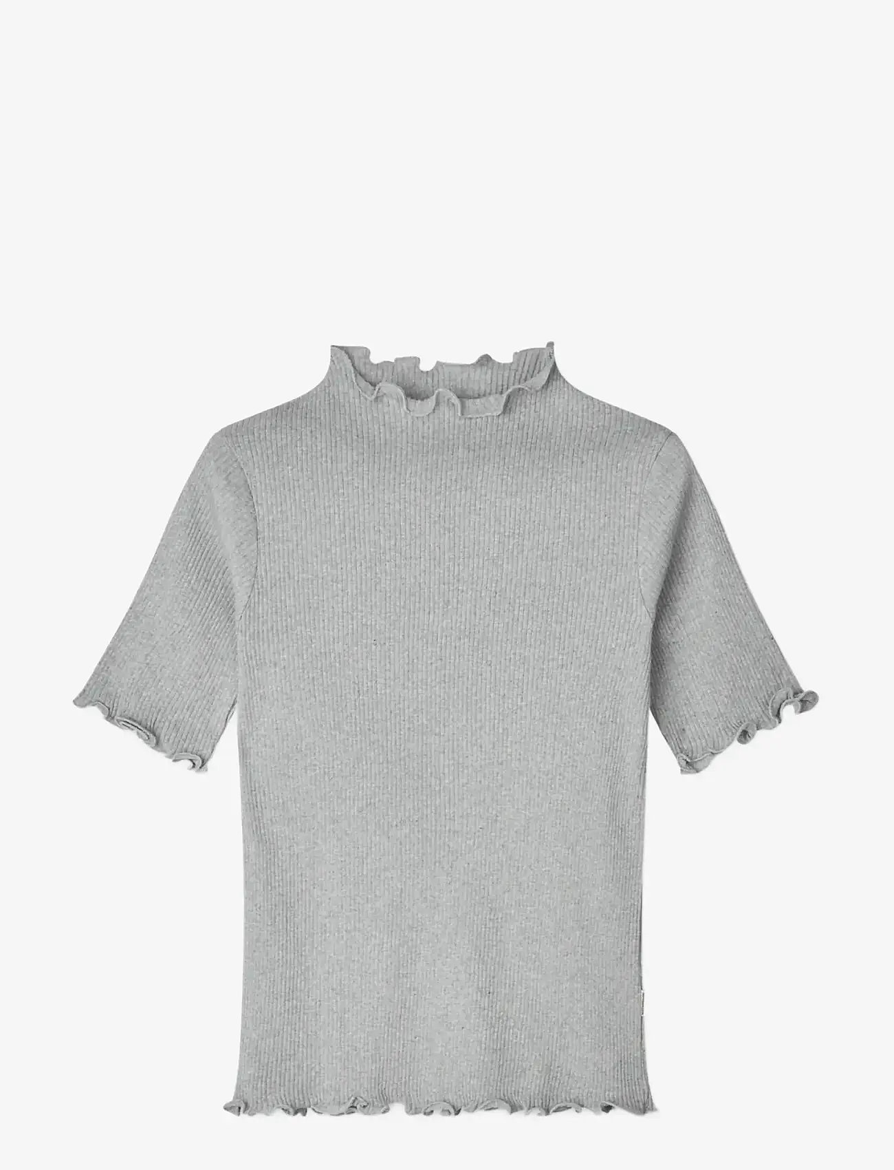 Mads Nørgaard - 4x2 Teco Trine Tee - t-shirts - grey melange - 0
