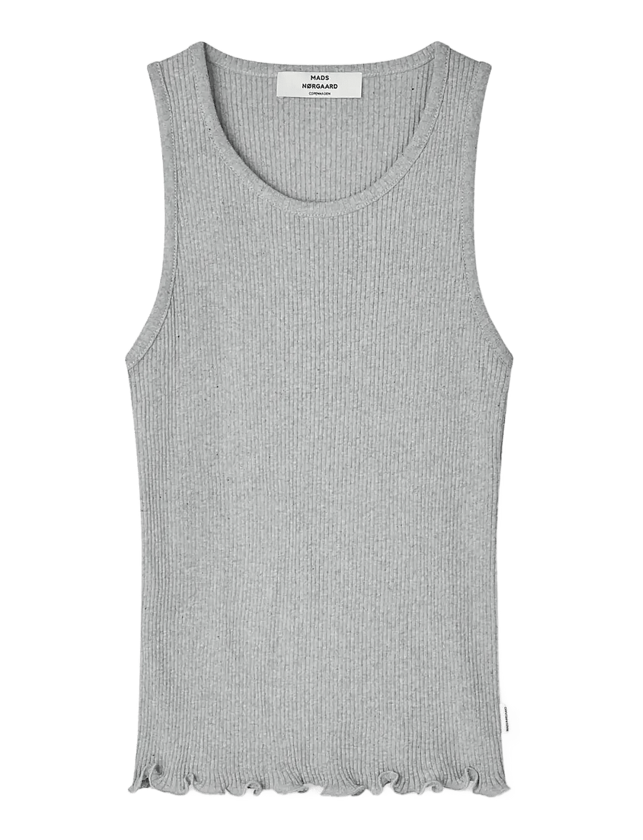 Mads Nørgaard - 4x2 Teco Addie Top - linnen - grey melange - 1