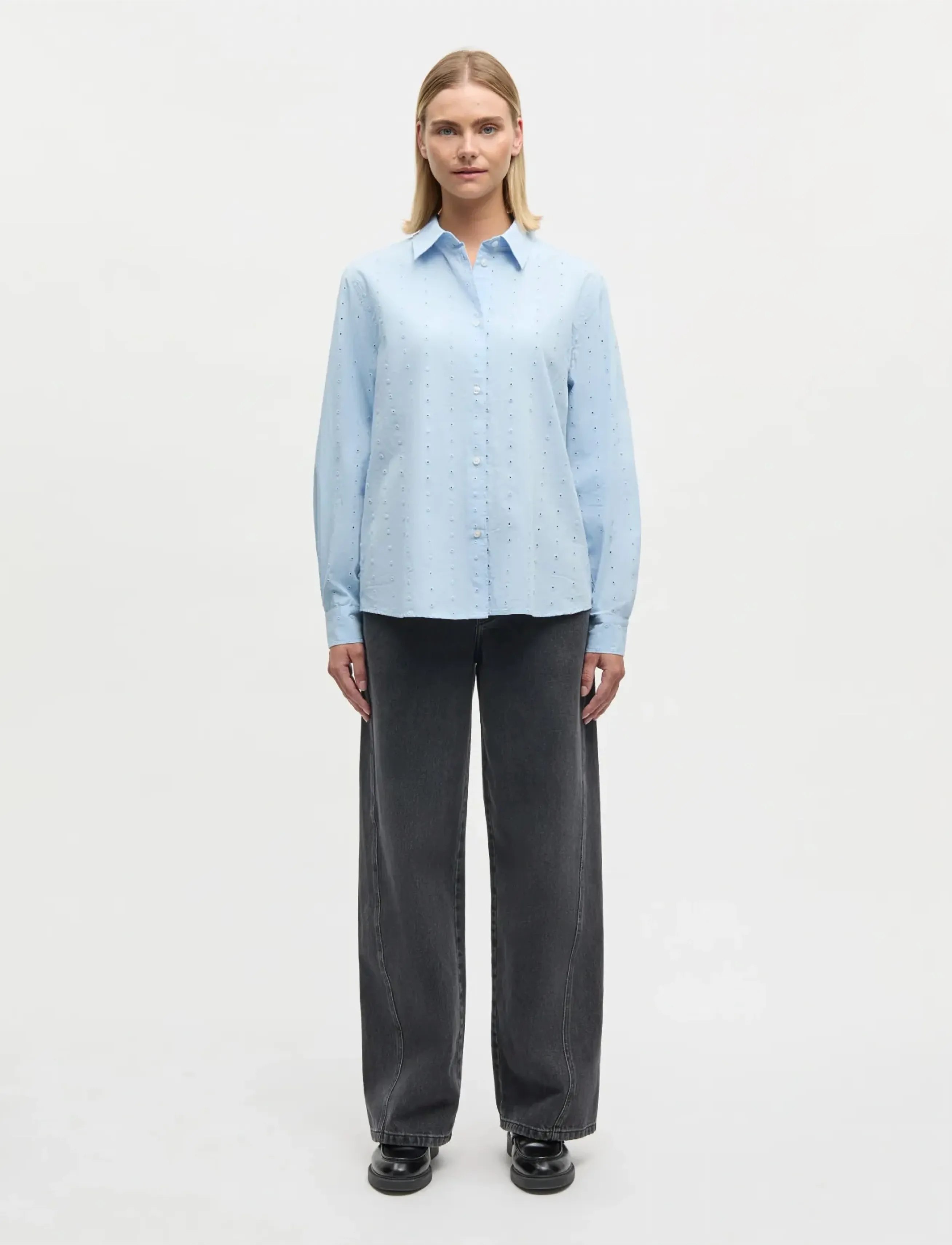 Mads Nørgaard Broda Crane Shirt - Hemden - CASHMERE BLUE / blue