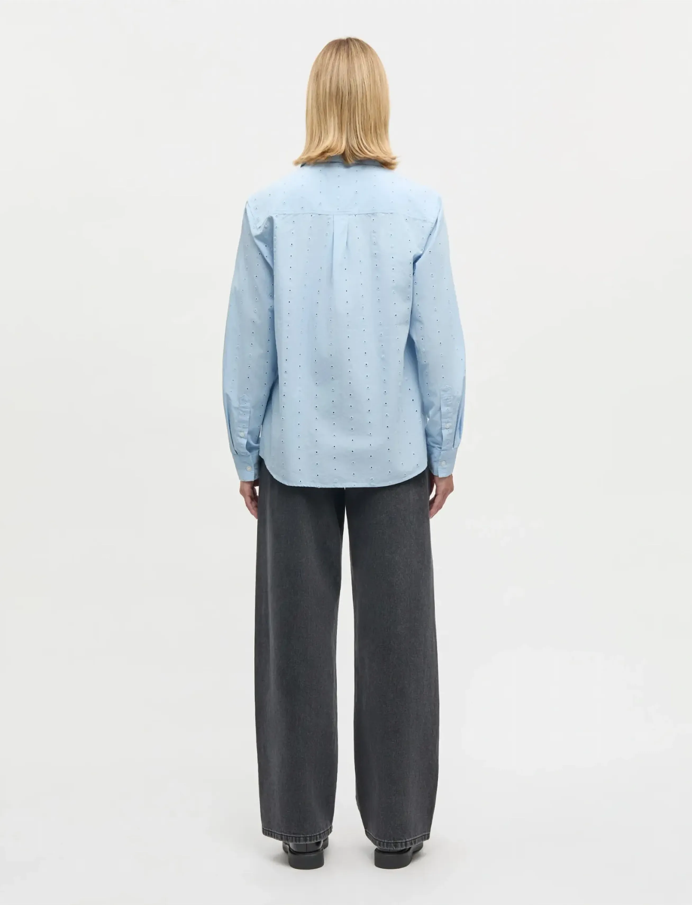 Mads Nørgaard - Broda Crane Shirt - pikkade varrukatega särgid - cashmere blue - 2