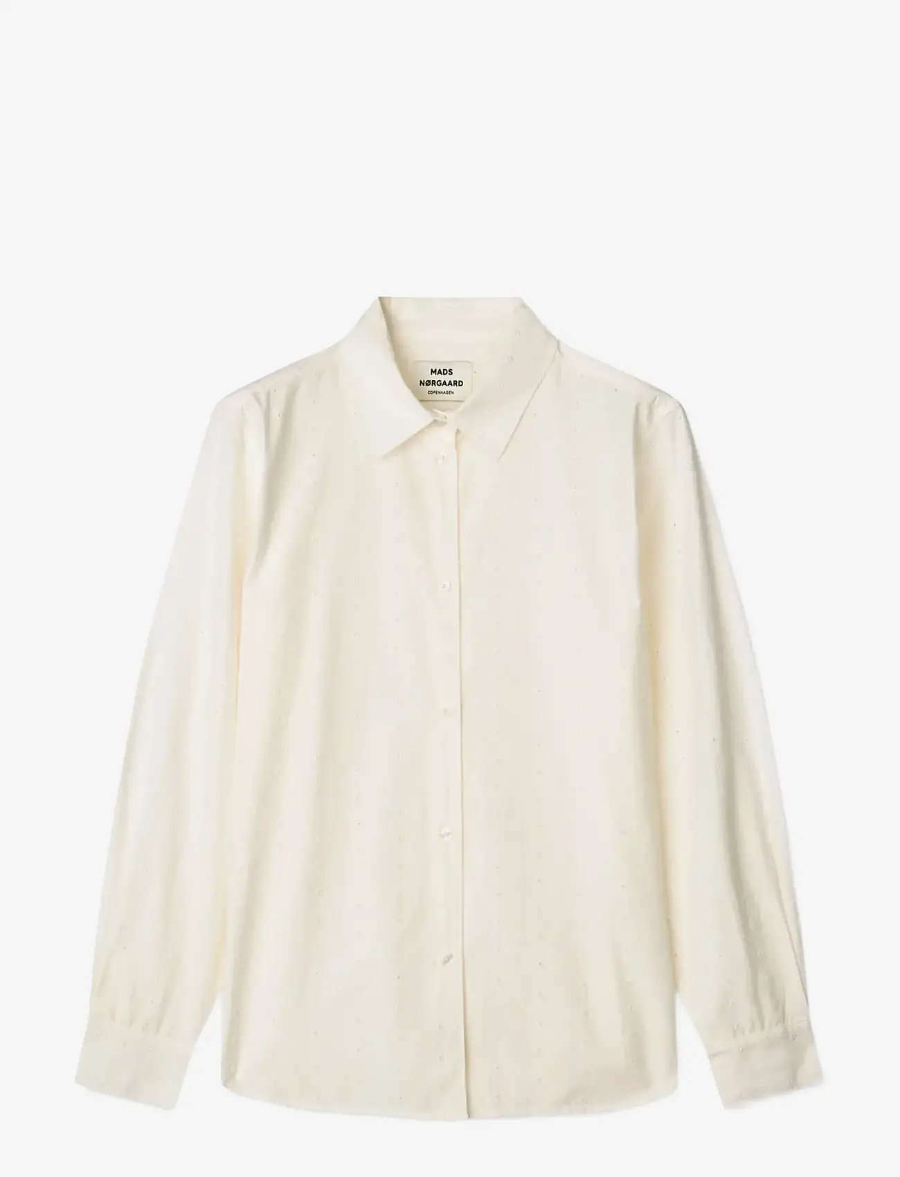Mads Nørgaard - Broda Crane Shirt - pikkade varrukatega särgid - snow white - 1