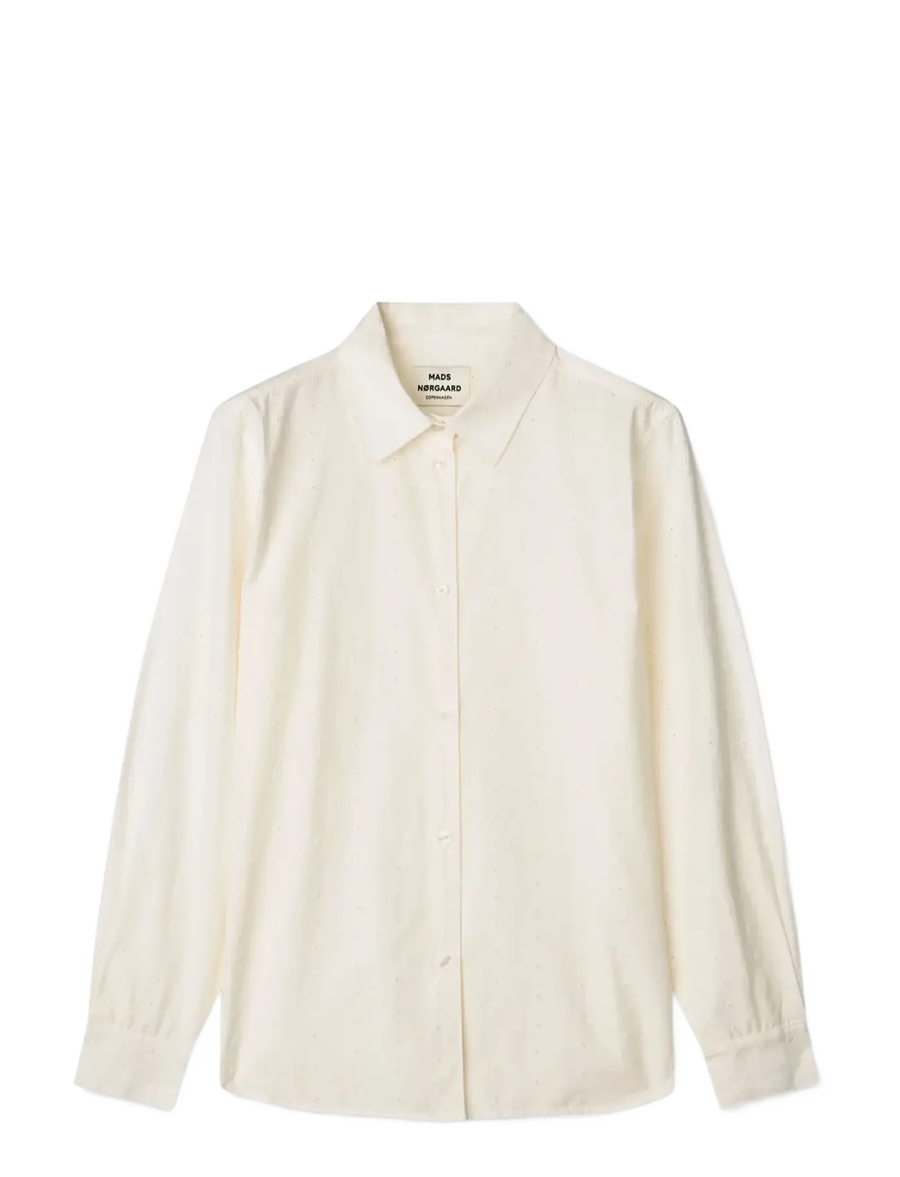 Mads Nørgaard Broda Crane Shirt - Transitional Layering - SNOW WHITE / cream