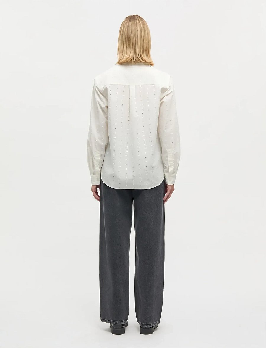 Mads Nørgaard - Broda Crane Shirt - langærmede skjorter - snow white - 2