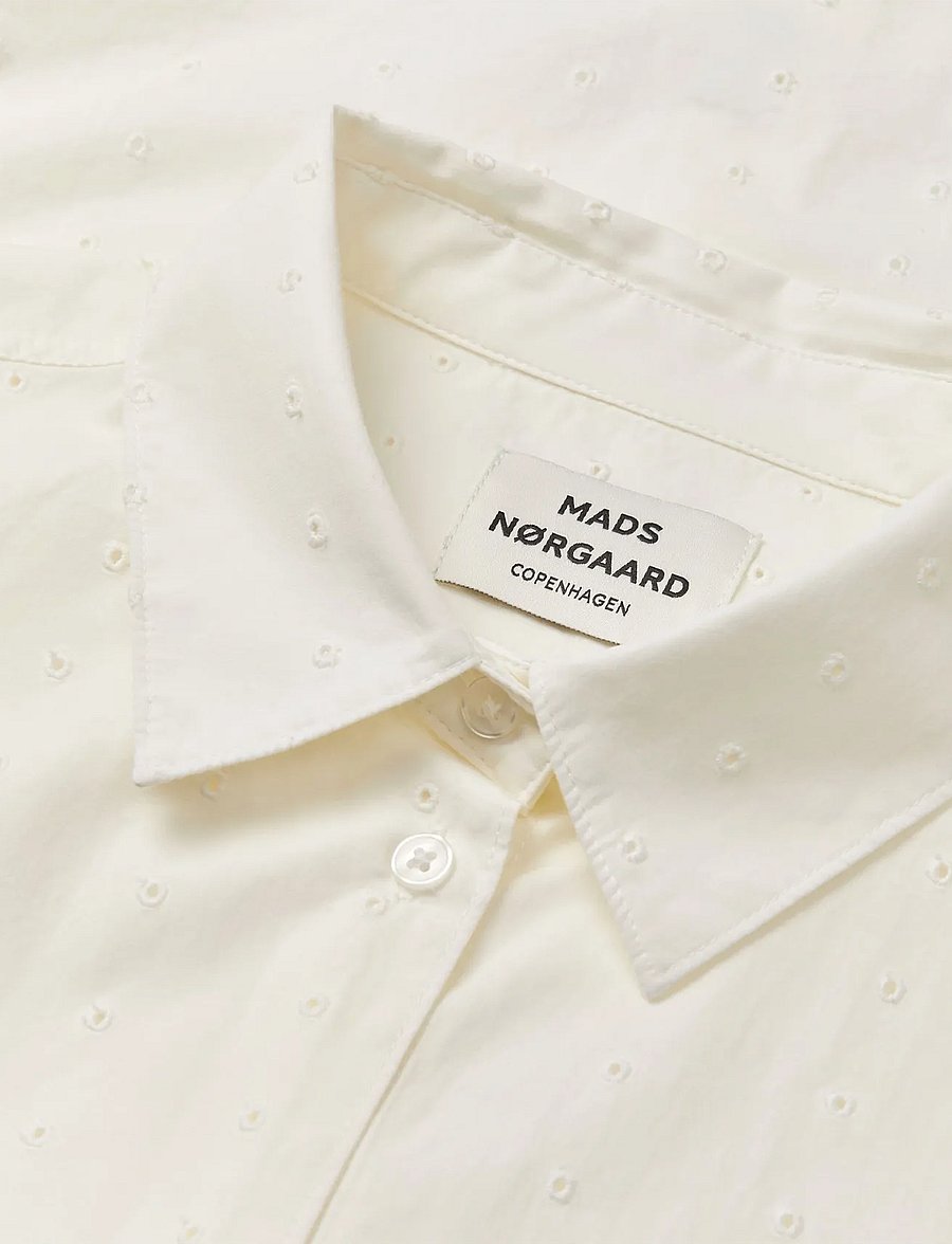 Mads Nørgaard - Broda Crane Shirt - langærmede skjorter - snow white - 3