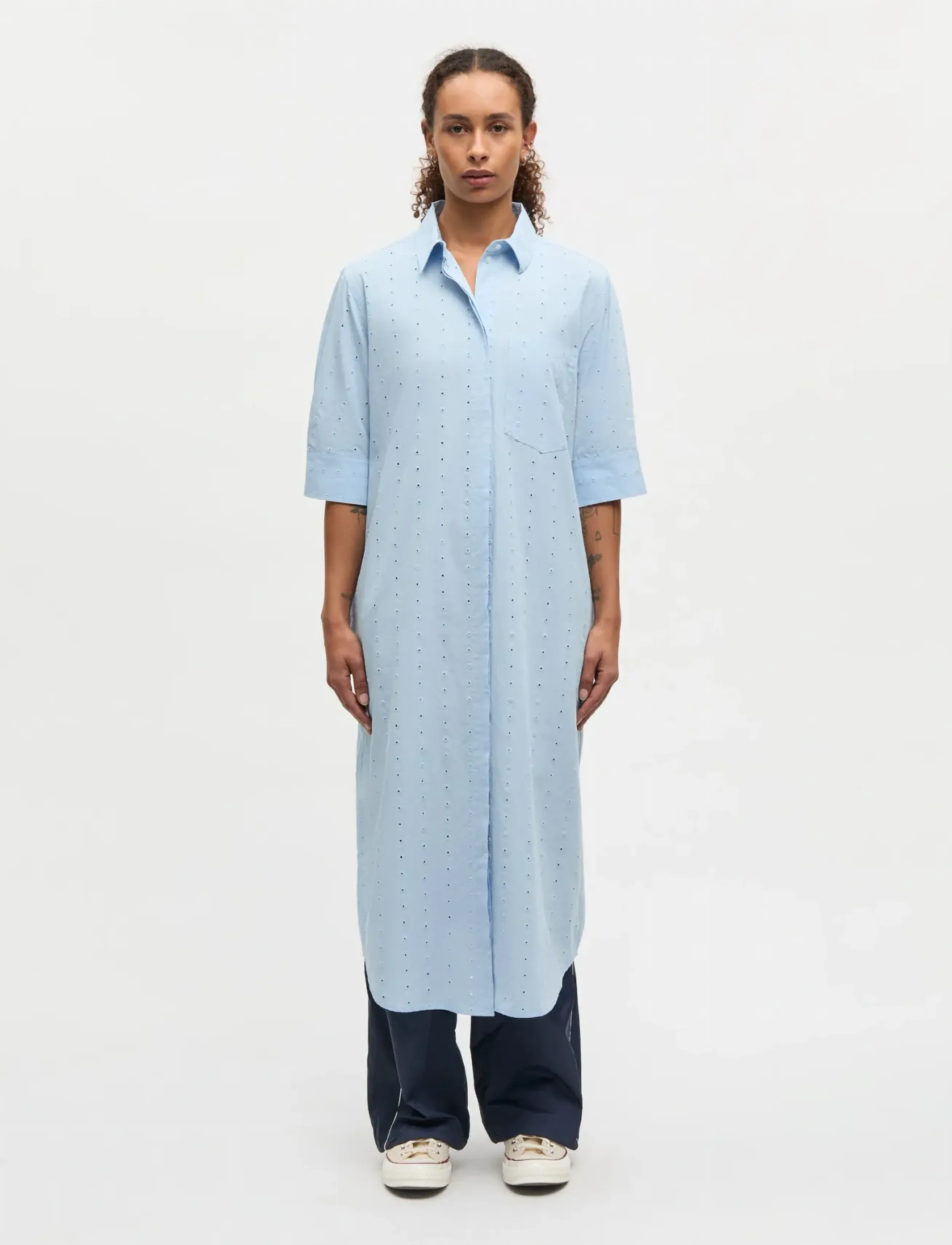 Mads Nørgaard Broda Nancy Dress, 38, Dresses, Blau - Shirt Frauen