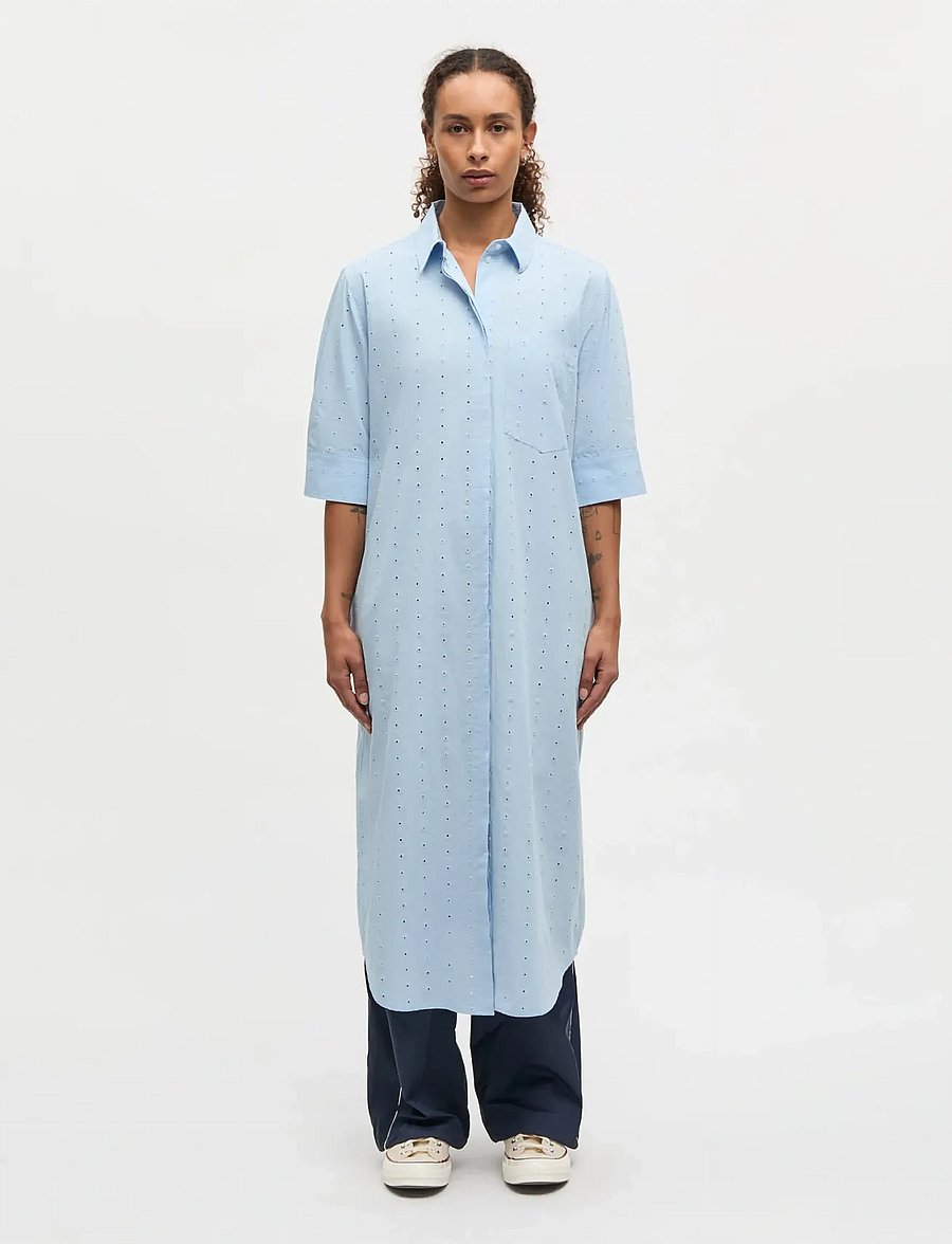 Mads Nørgaard - Broda Nancy Dress - särkkleidid - cashmere blue - 0