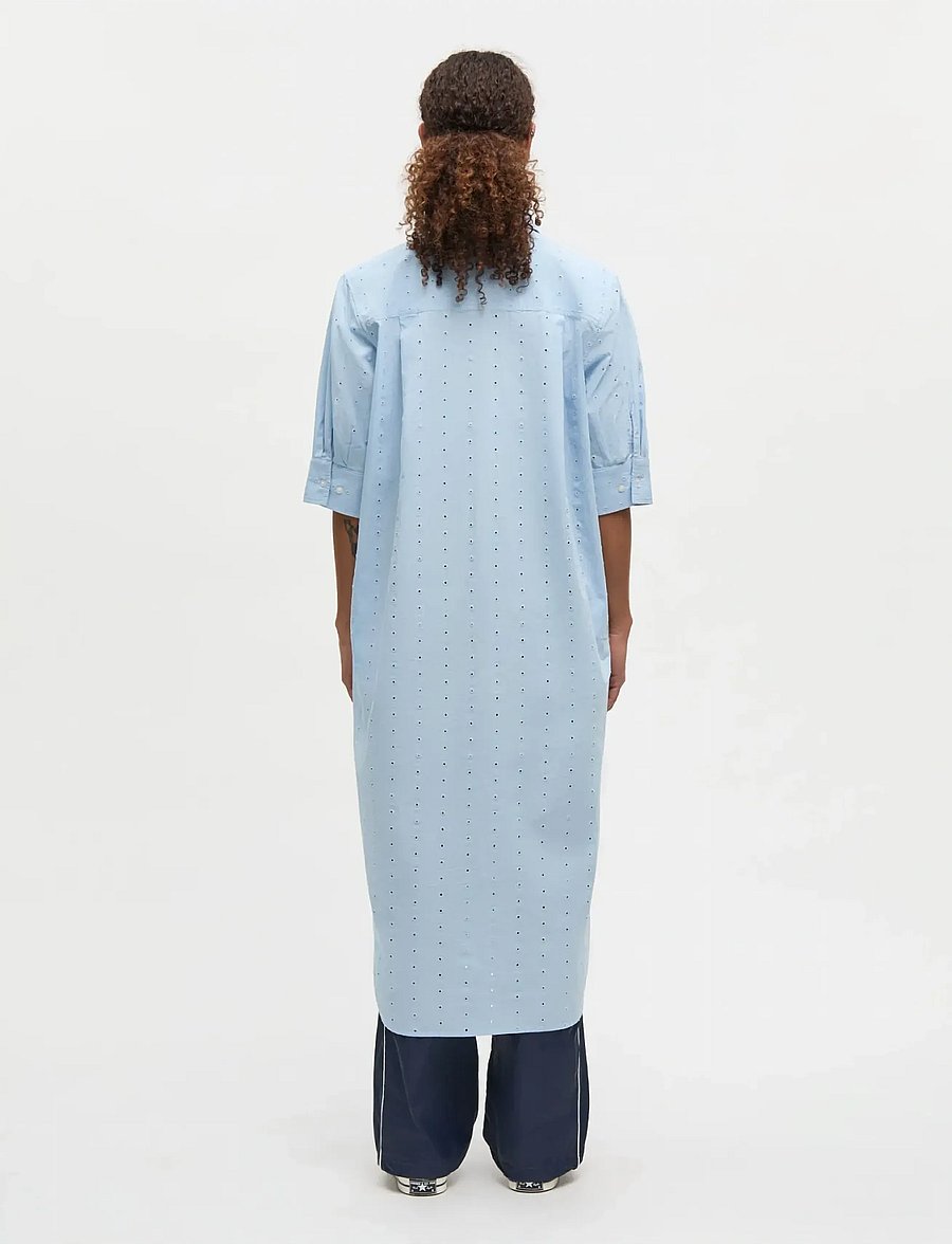 Mads Nørgaard - Broda Nancy Dress - särkkleidid - cashmere blue - 2