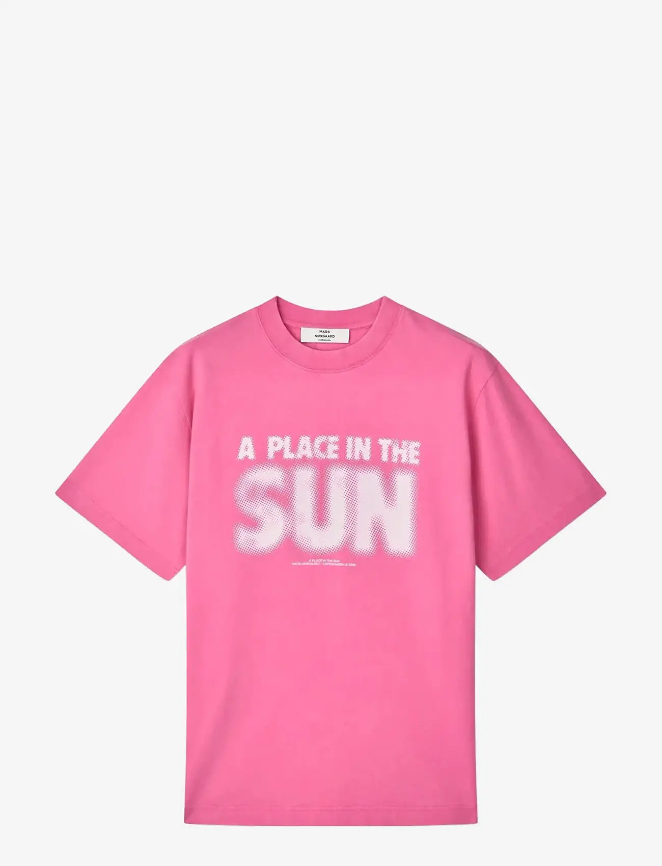 Mads Nørgaard - Cotton Jersey Dassel Tee - t-shirts - carmine rose - 0