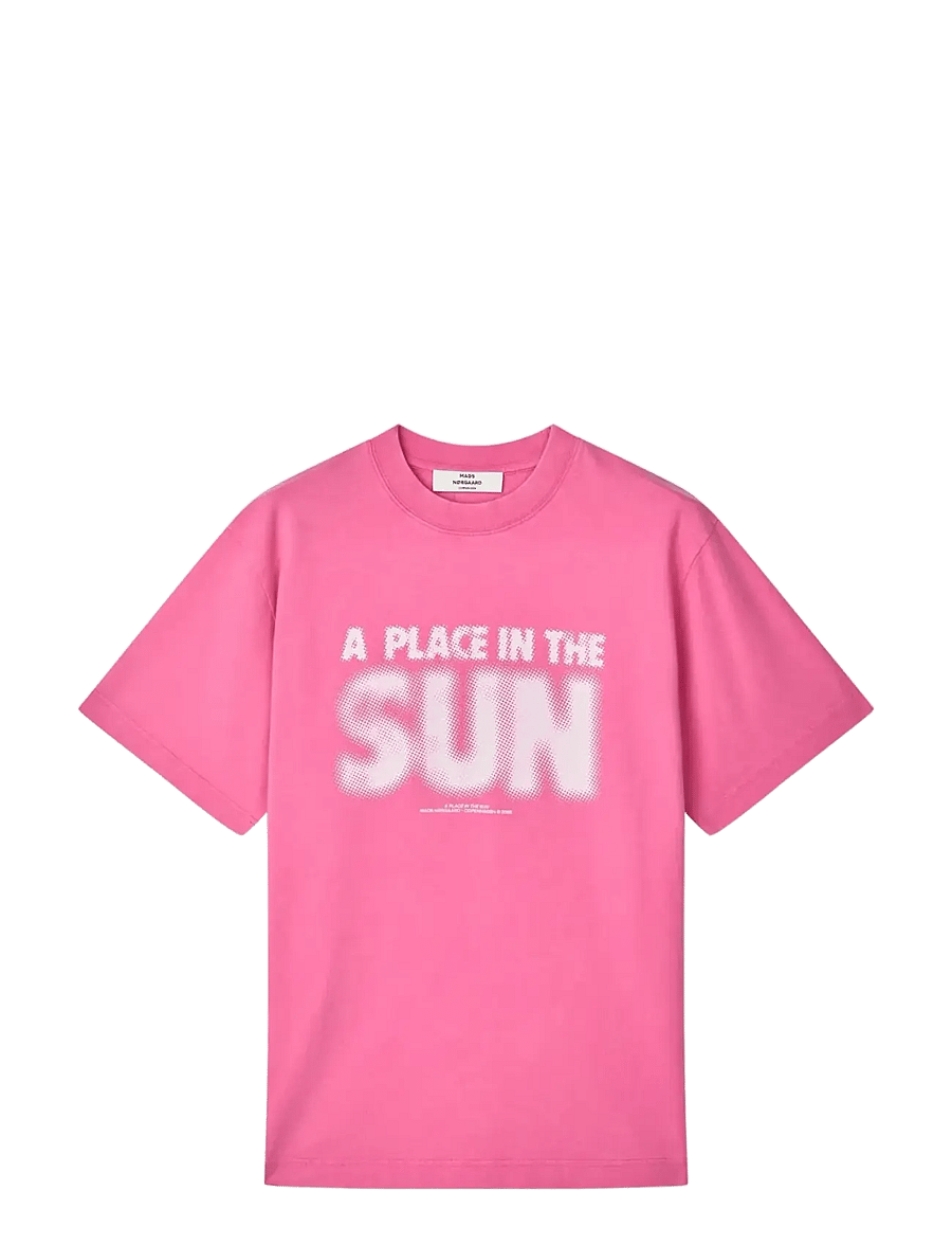 Mads Nørgaard - Cotton Jersey Dassel Tee - t-särgid - carmine rose - 0