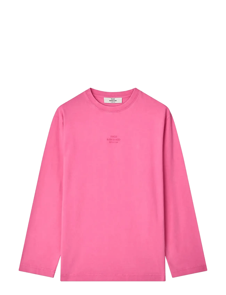 Mads Nørgaard - Cotton Jersey Jerry Tee LS - langärmlige tops - carmine rose - 1