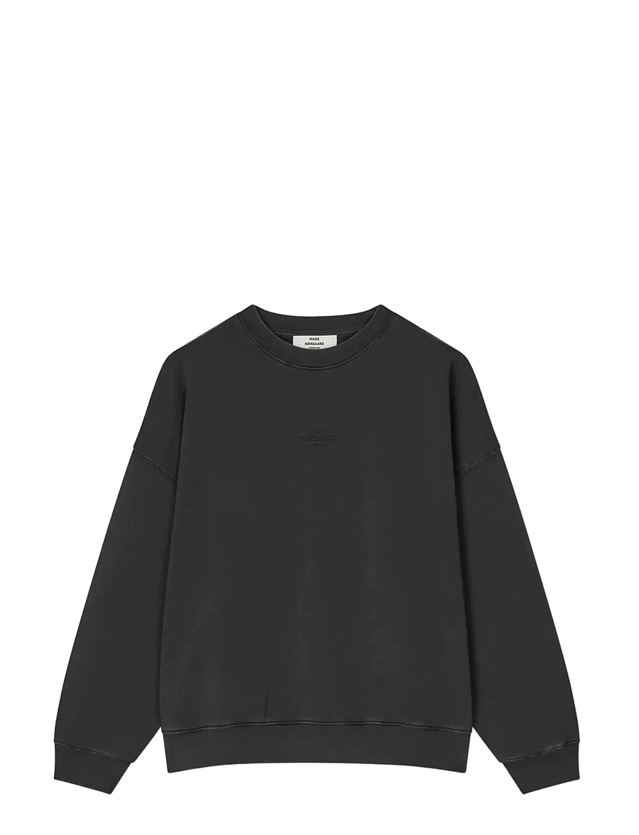 Mads Nørgaard - Compact Cotton Atli Sweatshirt - sweatshirts - black - 1